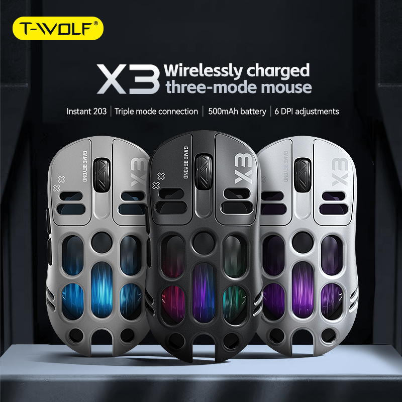 Gaming Accessories To Sell - فأرة ألعاب T-WOLF X3 ثلاثية الأوضاع