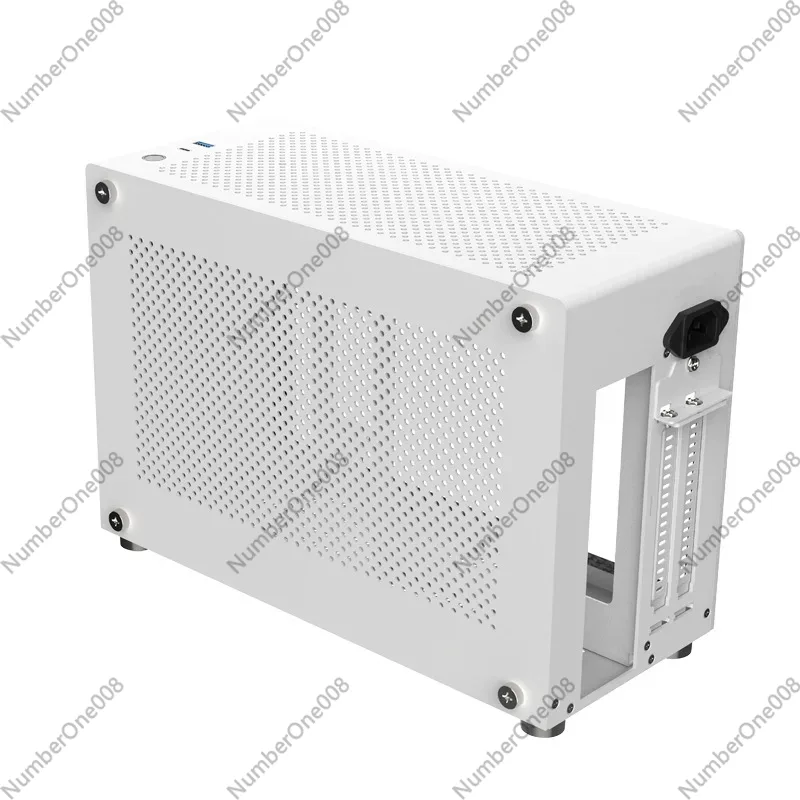 Case Mesh Panel - هيكل ألومنيوم A4 ITX أبيض، إطار