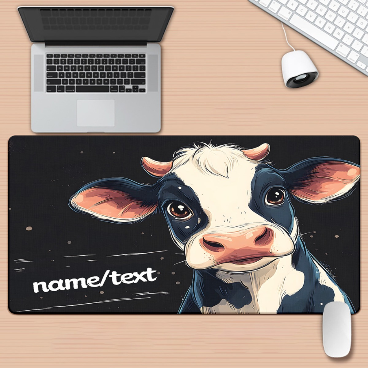Gaming Accessories Name - لوحة ماوس كرتونية على شكل بقرة