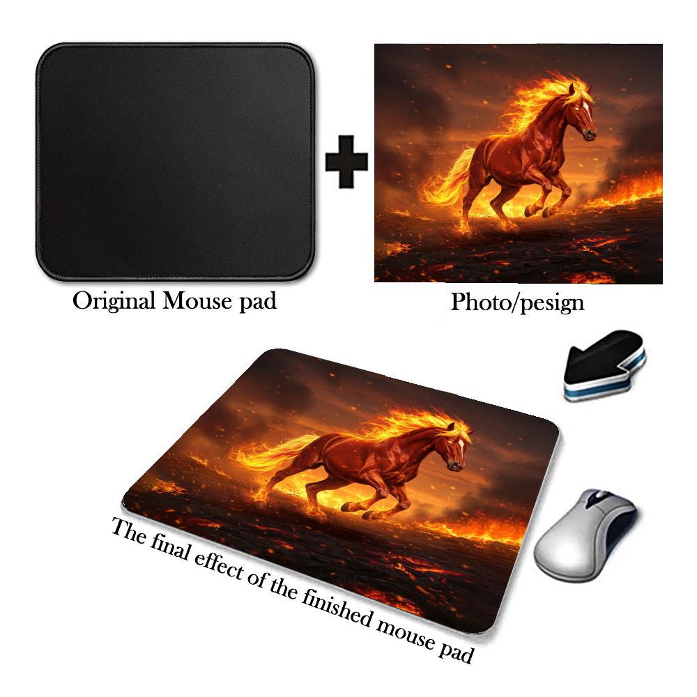 لوحة ماوس بنمط حصان النار، مطا - مراجعة Gaming Accessories For Gaming Desk وسعره