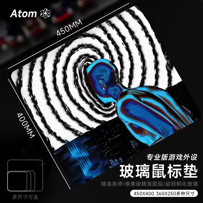 ATOM لوحة ماوس زجاجية نمط التخ - مراجعة Gaming Accessories For Gaming Desk وسعره